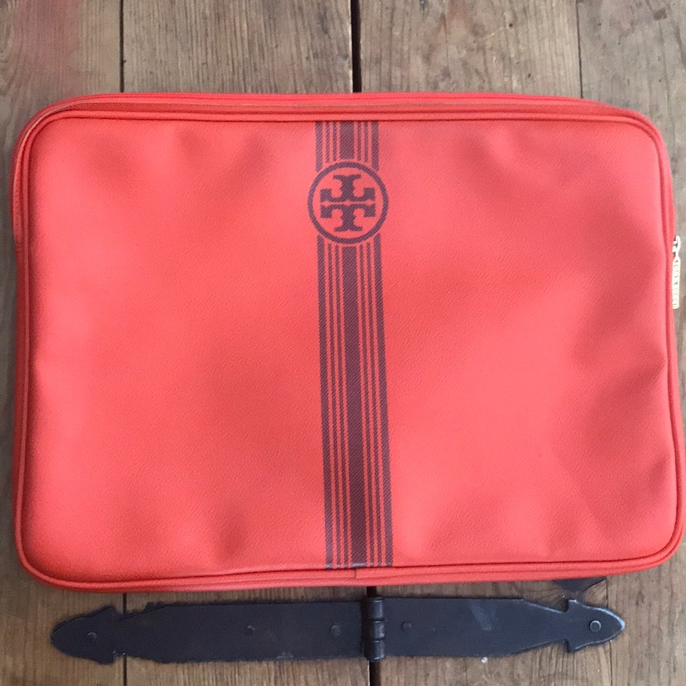 Orange Tory Burch laptop case